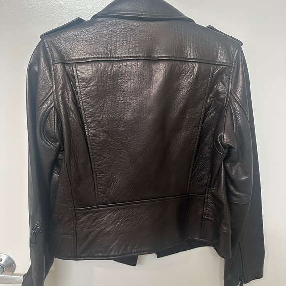 Banana Republic essential Black Leather Moto Jacket - Picture 10 of 12